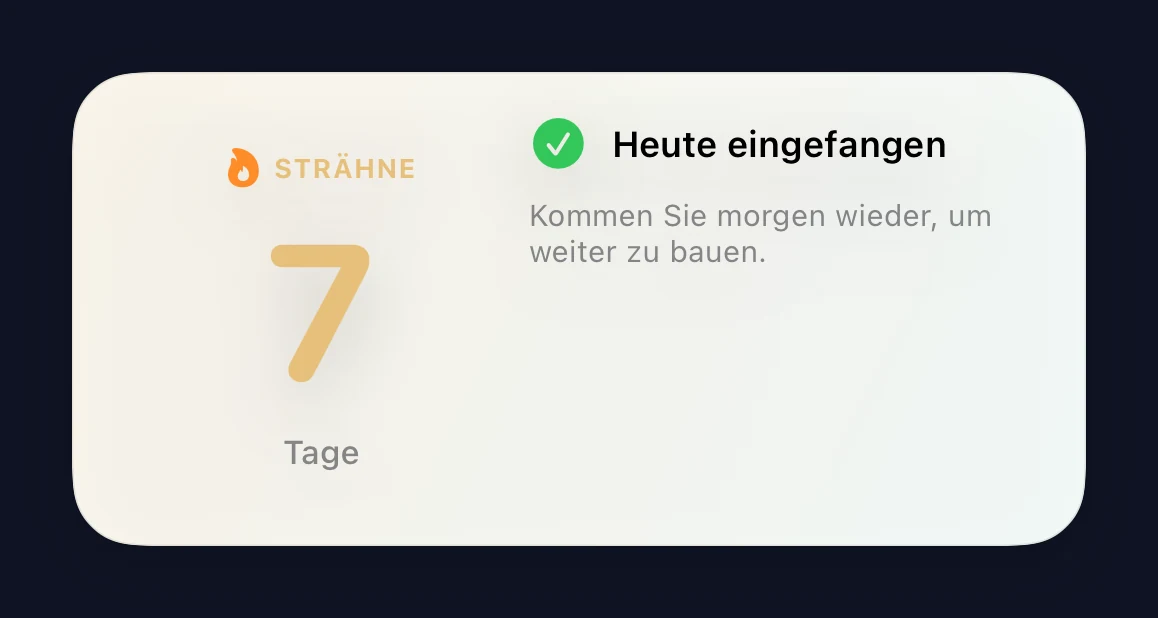 Medium-Widget „Capture Streak“.