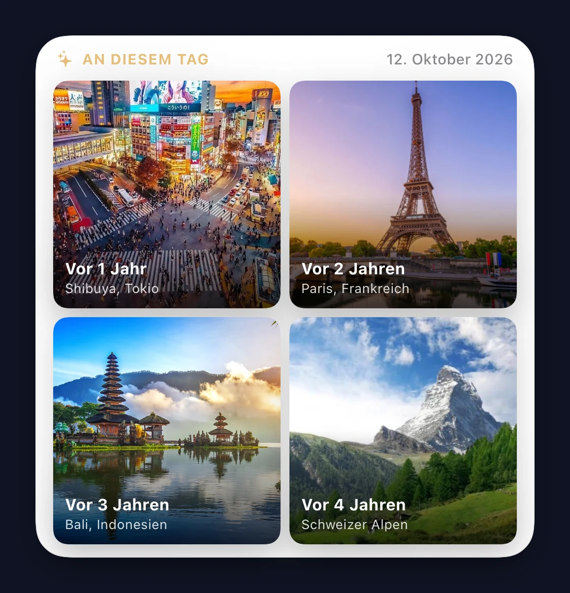 An diesem Tag großes Widget