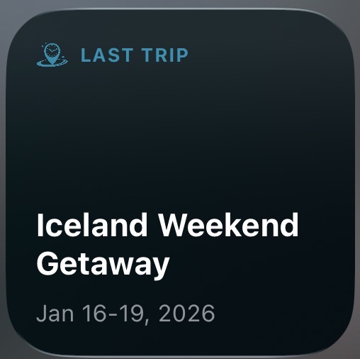 Trip small widget
